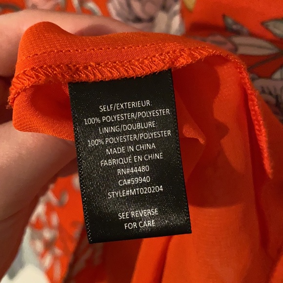 Rachel Rachel Roy The Label Orange Floral Tank - Picture 5 of 8